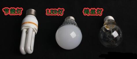 白熾燈、熒光燈與LED燈